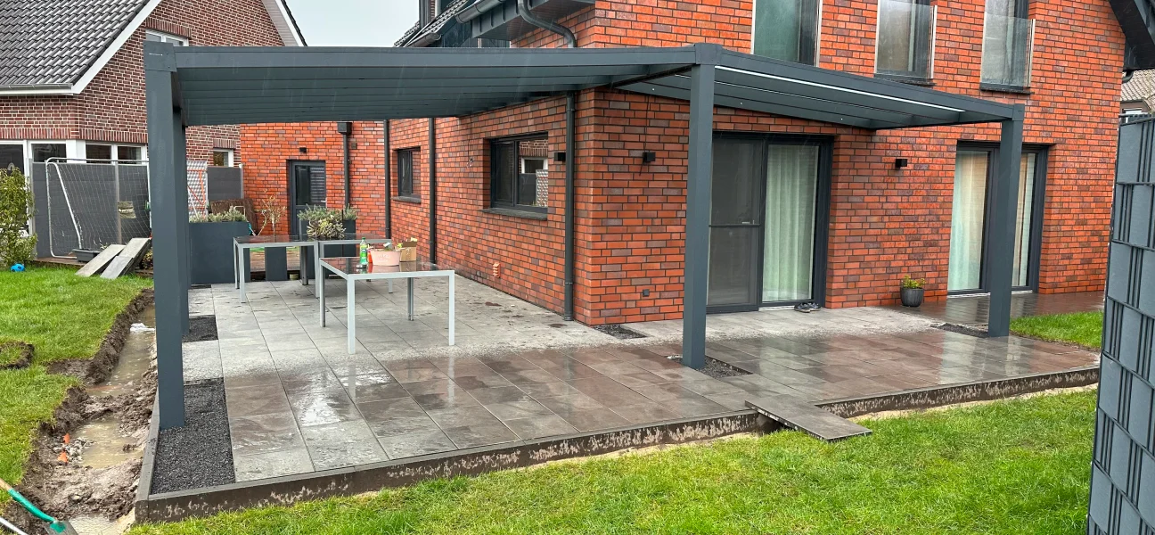 Terrassenüberdachung Seitenansicht